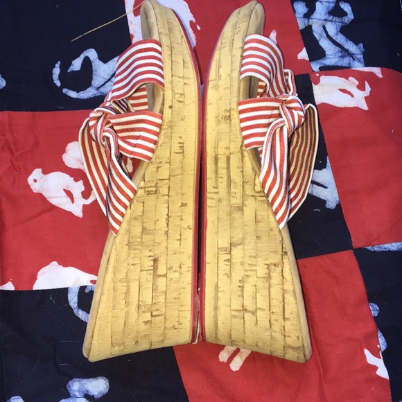 Italian Shoemakers Red & White Striped Espadrilles - Picture 5 of 7